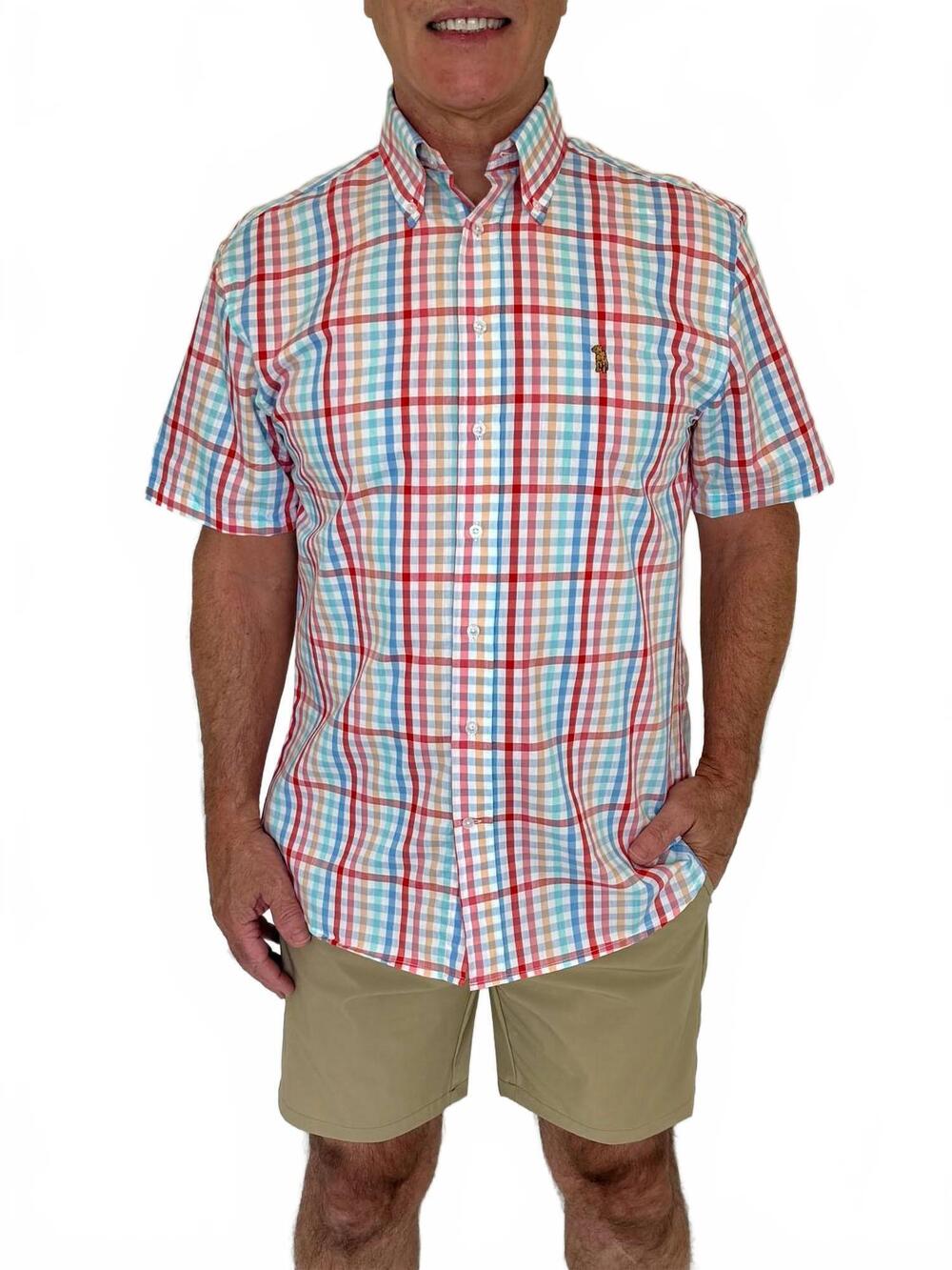 NEW SOUTHERN CASANOVA short sleeve button down shirt in heatstroke check
